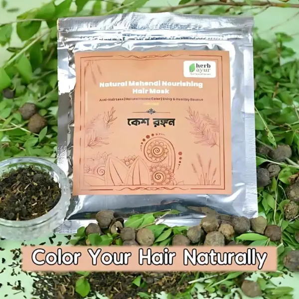 kesh rangan। কেশ রঙ্গন। natural mehendi nourishing hair mask (100gm)