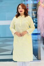 mixed fabric plain tunic kurti 1