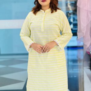 mixed fabric plain tunic kurti 1