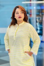 mixed fabric plain tunic kurti 1