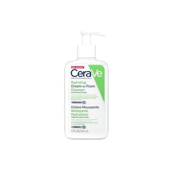 cerave hydrating cream to foam cleanser 236ml