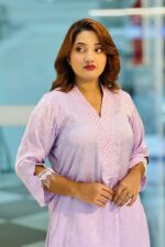 light lavender samu silk printed co ords