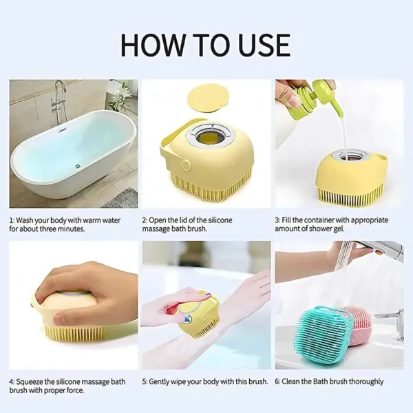 silicone massage bath brush