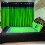 applique with hand embroidery bed sheet set 3