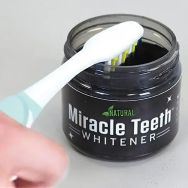 miracle teeth whitener natural whitening coconut charcoal powder