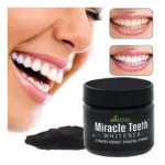 miracle teeth whitener natural whitening coconut charcoal powder