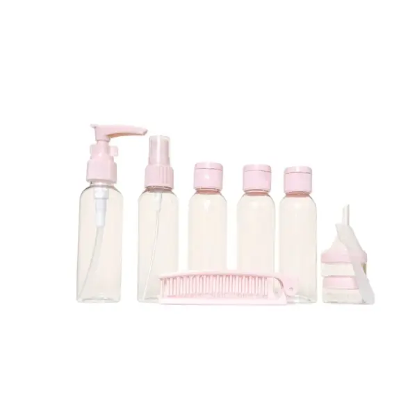 plastic travel bottles portable blue/ pink