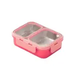 laxson leak proof 2 compartment stainless steel lunch box (700 ml)