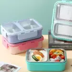 laxson leak proof 2 compartment stainless steel lunch box (700 ml)