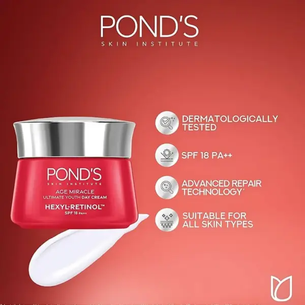 pond's hexyl retinol age miracle ultimate youth day cream 45gm