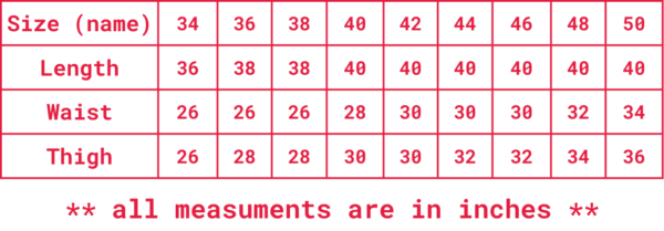 bottom size guide