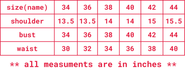 gown size guide