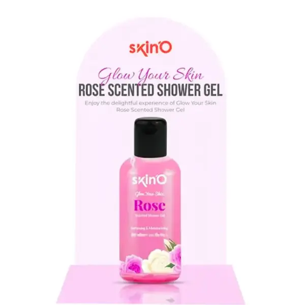 skin'o glow your skin rose scented shower gel 220ml