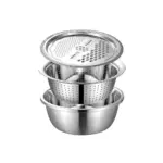 3 in 1 multifunctional stainless steel grating basin