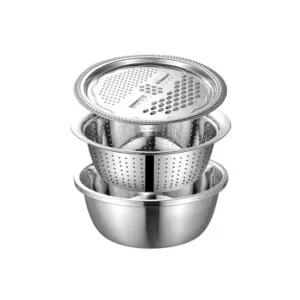 3 in 1 multifunctional stainless steel grating basin