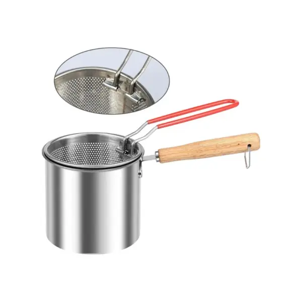 stainless steel deep fryer set