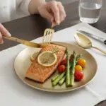 golden color dining kit