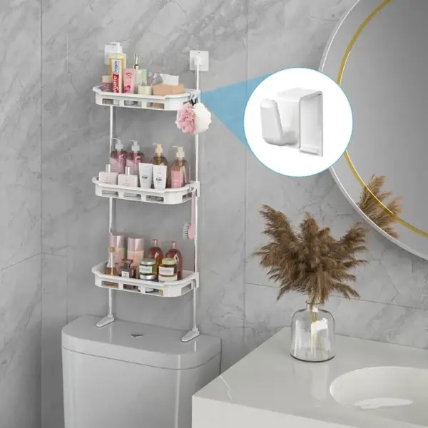 3 layer multifunctional kitchen & bathroom wall storage organizer rack