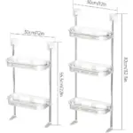 3 layer multifunctional kitchen & bathroom wall storage organizer rack