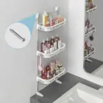 3 layer multifunctional kitchen & bathroom wall storage organizer rack