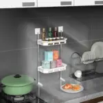 3 layer multifunctional kitchen & bathroom wall storage organizer rack
