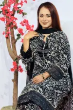 black and golden color georgette co ords