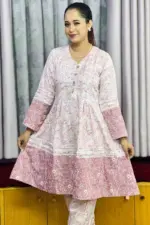 pink screen printed viscose co ords