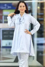 sky color silk co ords