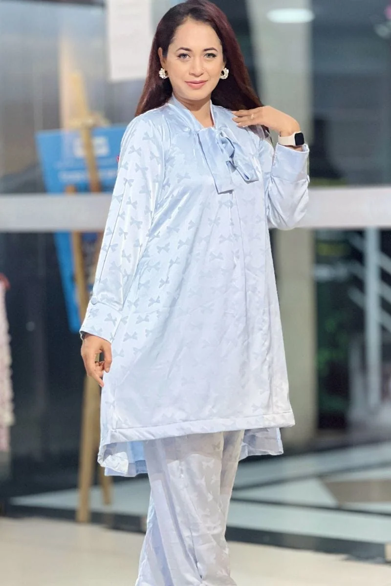 sky color silk co ords sky color silk co ords