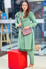olive colour,cy micro georgette co ords