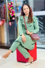 olive colour,cy micro georgette co ords