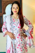 spring cotton machine embroidered stitched shalwar suit