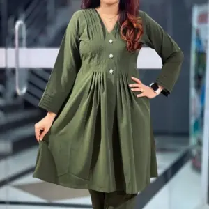 olive color china fabric co ords