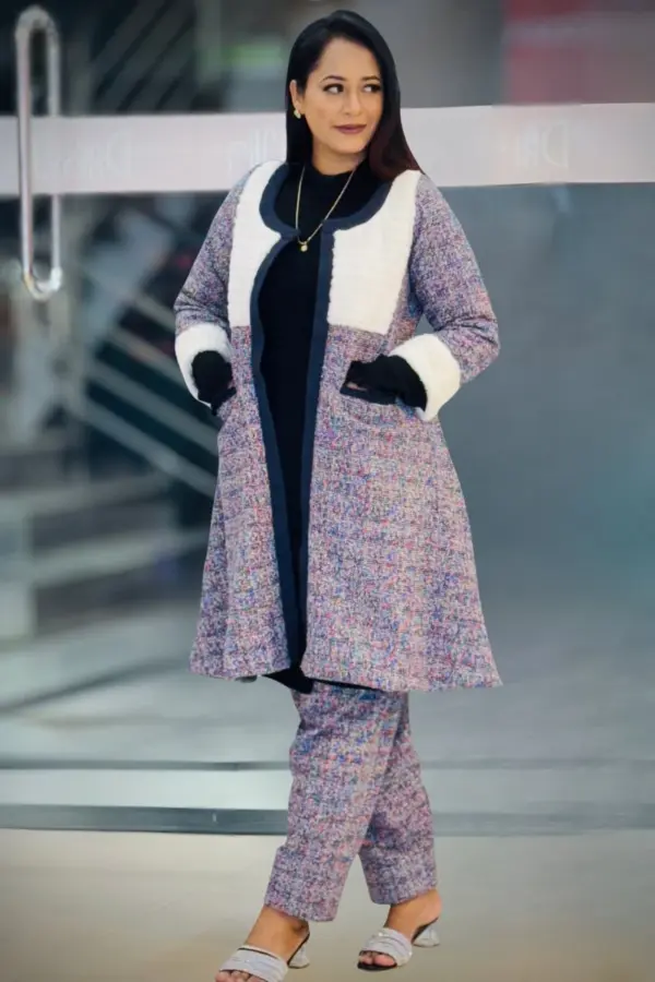 multi color "hread separation buta pattern variaion coat