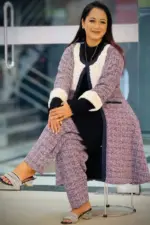 multi color "hread separation buta pattern variaion coat