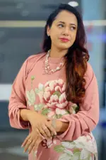 off white & mauve pink georgette co ords set