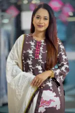 chocolate & cream colour salwar suit kids’ panjabi only