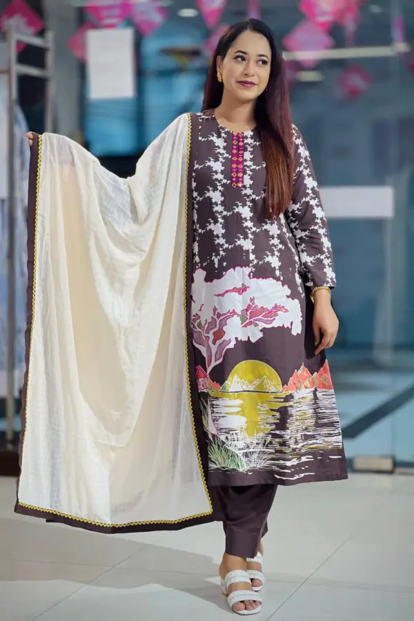 chocolate & cream colour salwar suit kids’ panjabi only
