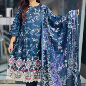 spring cotton machine embroidered salwawr suit