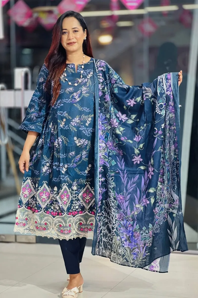 spring cotton machine embroidered salwawr suit spring cotton machine embroidered salwawr suit
