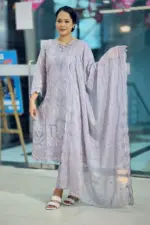 spring cotton machine embroidered salwar suit