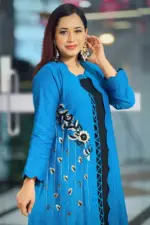 jacquard & viscose hand embroidered shrug set