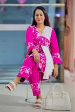 screen printed viscose & chickenkari fabric co ords