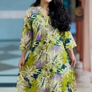 green cherry fabric tops