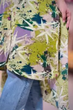 green cherry fabric tops