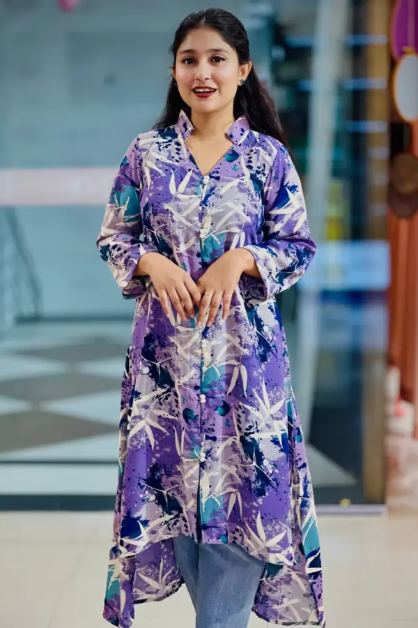 purple cherry fabric tops