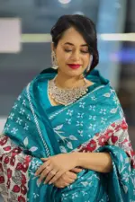 tussar dye saree with piping