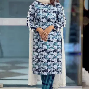 sky & black tie die printed & screen printed viscose co ords