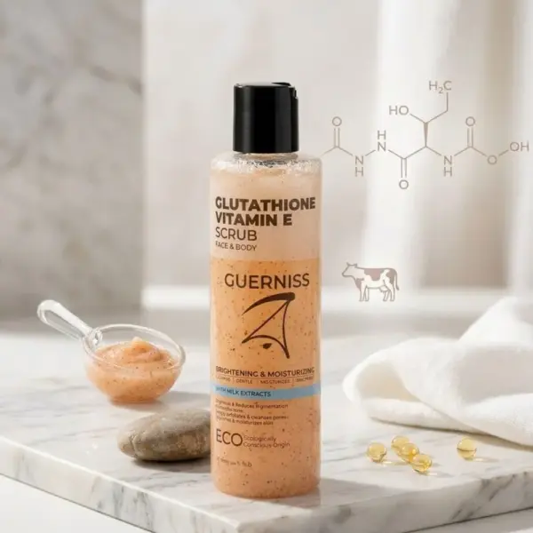 guerniss raw glutathione vitamin e body scrub 200ml