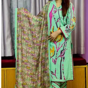 viscose & georgette screen printed salwar suit